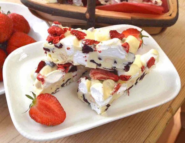 Recipe - White Chocolate &amp; Strawberry Rocky Road - Robins &amp; Sons Chocolate