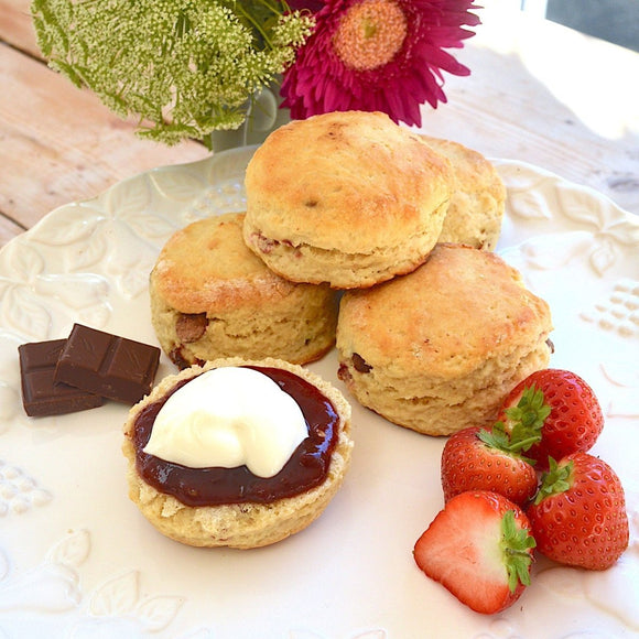 Strawberry and Chocolate Scones