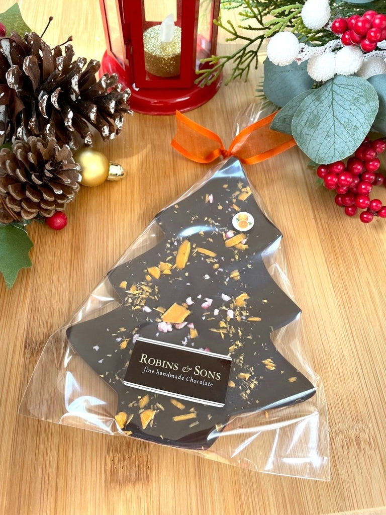 'Orange Crackle' Christmas Tree - Dark