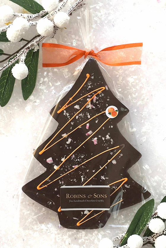 'Orange Crackle' Christmas Tree - Dark