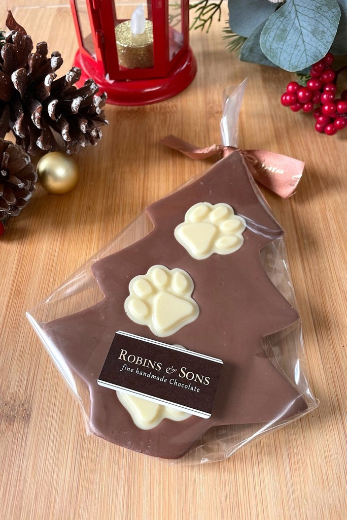 Paw Prints Christmas Tree - Milk