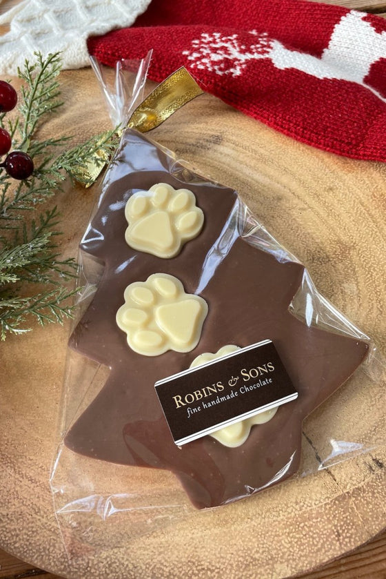 Paw Prints Christmas Tree - Milk