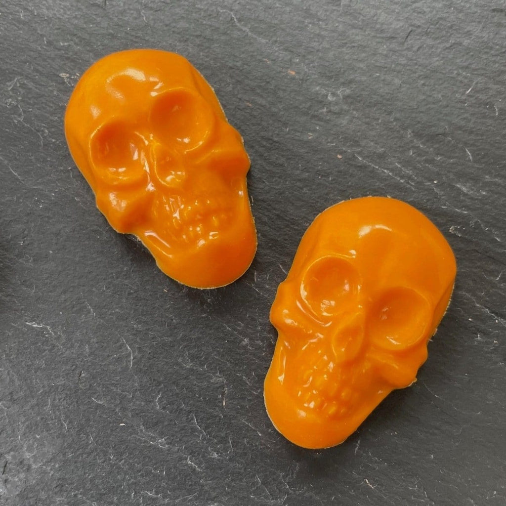 orange chocolate skull cake toppers decoration