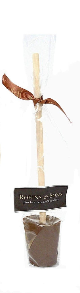 Luxury Belgian milk chocolate hot chocolate stirrer spoon