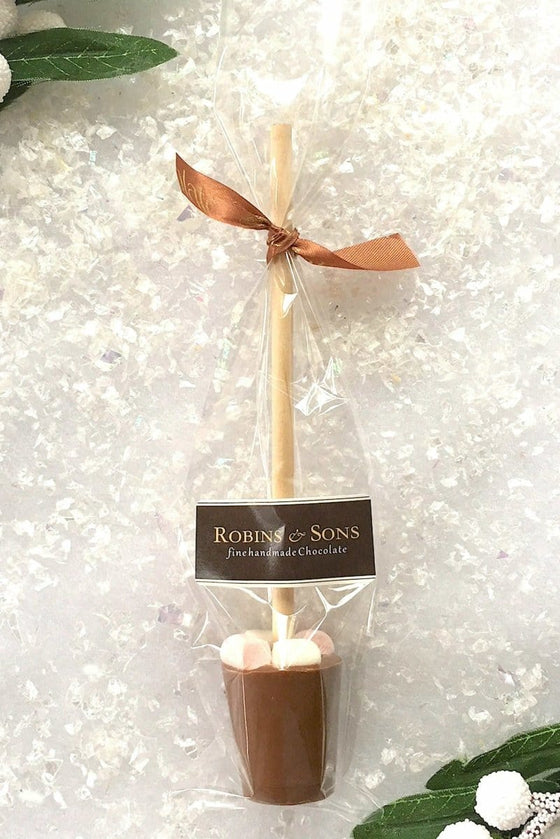 Luxury Belgian milk chocolate hot chocolate stirrers - bulk buy