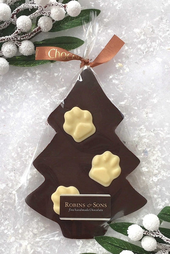 Paw Prints Xmas Tree - Dark